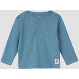 s.Oliver - T-Shirt - Katoen - Lange Mouwen - Henley-hals
