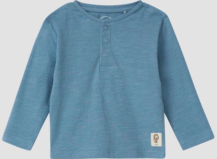 s.Oliver - T-Shirt - Katoen - Lange Mouwen - Henley-hals