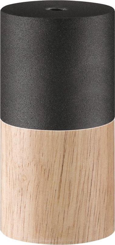 Home Sweet Home - E27 Fitting - Zwart - Hout en Metaal - Cilindervormig