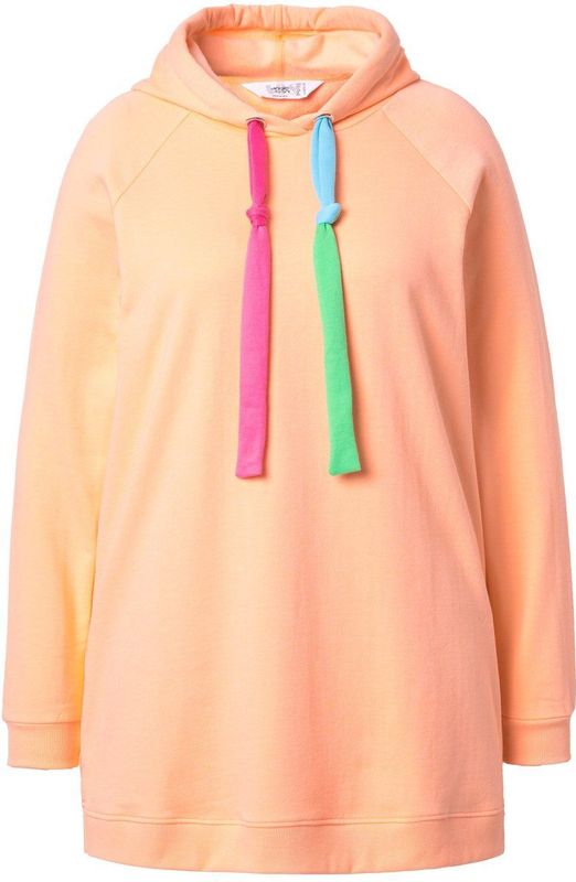 Angel of Style - Dames - Hoodie capuchon met kleurige strikbandjes - Perzik - Maat 42