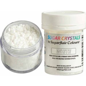 Sugarflair Suikerkristallen - Wit - 40g - Eetbare Taartdecoratie