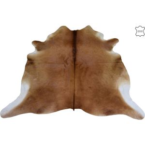 J-Line tapijt Koeienvel - leer - bruin