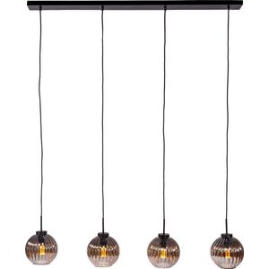 Hoppa! Hanglamp, 4-lichts, smoke glas