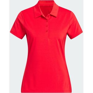 Adidas Dames Solid Performance Poloshirt met S/S Rood