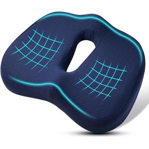 Traagschuim stuitkussen antislip verstelbaar voor rugpijn heupen verlichten - Autostoel bureaustoel rolstoel
