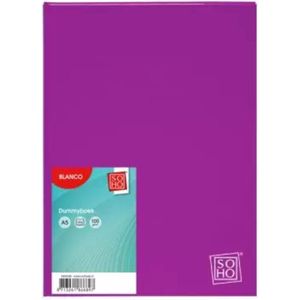 1x SOHO Schrift A5 BLANCO harde kaft 192 vel - Paars - Gratis Verzonden