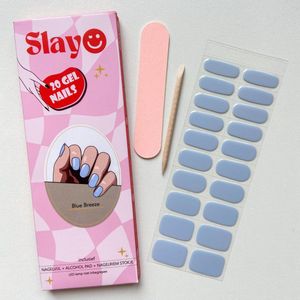 Slayo© - Gellak Stickers - Blue Breeze - Nagelstickers - Gel Nail Wrap - Nail Art Stickers - Nail Art - Gellak Nagels - Gel Nagel Stickers - LED/UV lamp nodig