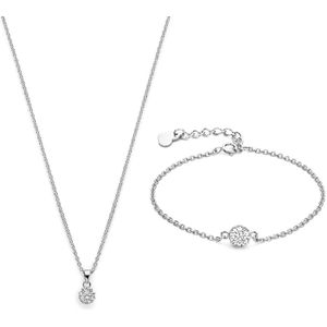 Parte Di Me Sorprendimi Dames Armband/Giftset/Ketting Zilver - Zilver