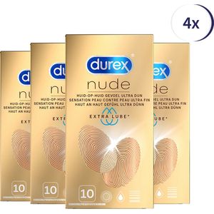 Durex Nude Extra Lube 10st x 4