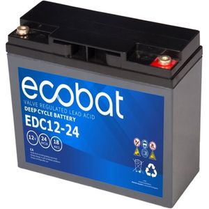 Ecobat - 24AH AGM Accu - Voor Scootmobiel - 18.1 cm x 7.7 cm x 16.7 cm