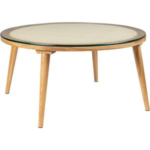 Salontafel Rond - Rotan Beige - 70x70x38cm Giga Meubel