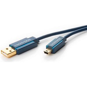 Clicktronic USB A naar USB Mini B 2.0 adapterkabel