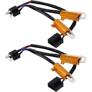 TLVX H4 LED weerstanden 50 Watt 6 0hm (set, 2 stuks) – Auto Koplamp Weerstand 50W 6RJ - CANBUS - LED Xenon belasting weerstand - Canbus Error Canceller – Decoder - Dimlicht – Grootlicht – Bi-LED - 12V - Voorkom foutmelding LED lampen
