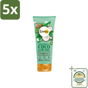 5 x Lovea – Conditioner – Kokos & Groene Thee – Herstellend – 200 ml - Grootverpakking - Koffiezetapparaat
