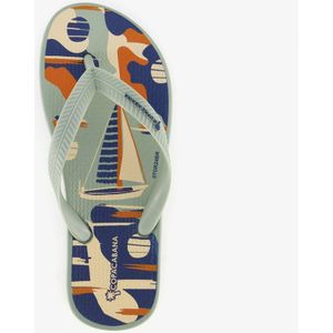 Copacabana kinder teenslippers groen met zeilboot - Maat 33