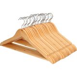 24x Luxe houten kledinghangers - 24x Houten klerenhangers