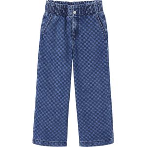 Vertbaudet - Wijde Jeans - Bloemmotieven - Meisjes - Paperbagstijl