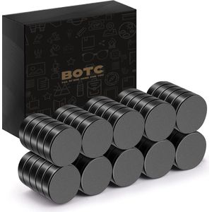 BOTC Super sterke magneten - 20 Stuks magneetjes - 10x3MM - Inclusief Opbergdoosje met bewaardoosje - zwart