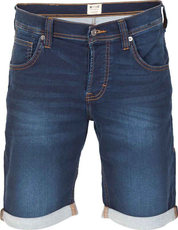Mustang - Chicago - Korte Jeans Broek - Blauw - Regular Fit