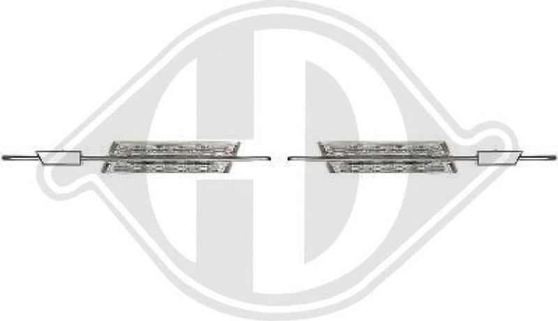 Bmw - Diederichs 1223378 - Set Knipperlichten - Chroom - Transparent - LED - M-Look