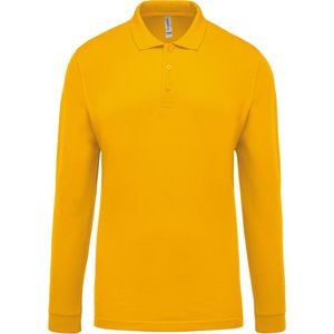 Kariban Piqué-herenpolo lange mouwen K256 - Yellow - XL