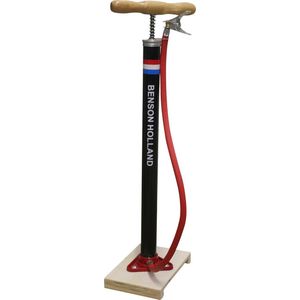 Benson Fietspomp - klassiek - met houten plank - 5 bar