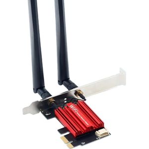 PCIE Draadloze netwerk adapter - 1200MBPS, 2.4/5Ghz, Wifi/Bluetooth, Windows 7,8,10,11
