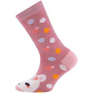 Meisjessokken Ewers Kindermaat - Roze met Eenhoorn & Gekleurde Dots-23/26
