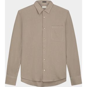 Dstrezzed - Overhemd Axton Taupe - Heren - Maat XL - Regular-fit