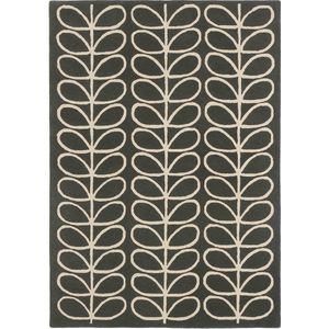 Orla Kiely - Lineair Stem Slate 60505 Vloerkleed - 200x280  - Rechthoek - Laagpolig Tapijt - Modern - Zwart_wit