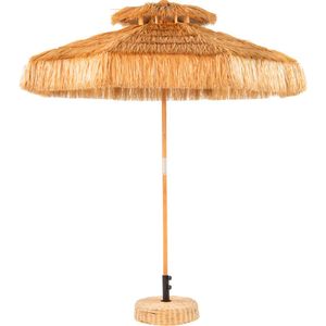 Raffia Rieten Parasol - Strand Parasol - 220 cm