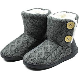 Warme Dames Pantoffels met Bontvoering - Comfortabele Antislip Slippers voor Binnen en Buiten