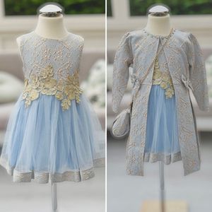 Jurk (blauw met jas) 80/86