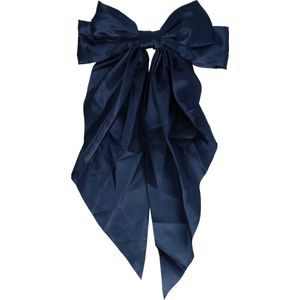 Haarsoires Haarspeld Patentspeld Strik 18cm – Lange Linten 30cm – Handmade – Donkerblauw - Haarspelden voor Dames - Haarklem - Haarclip - Haaraccessoires - Hair Clip - Decoratieve Haaraccessoire