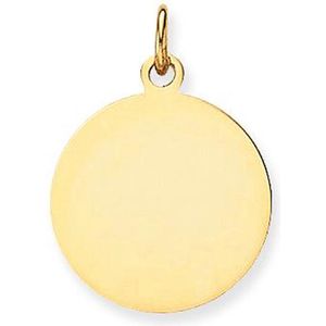 Glow graveerplaatje rond - goud 14 kt - 18 mm