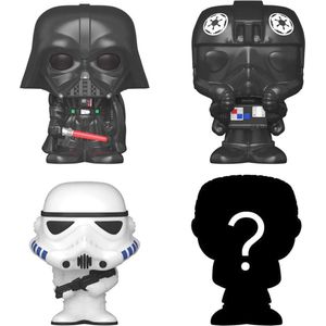 Funko Darth Vader, Tie Fighter Pilot, Stormtrooper and mystery chase - Funko Bitty Pop! - Star Wars Figuur - 2cm