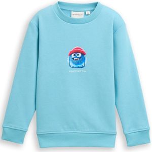 TOM TAILOR - Sweatshirt - Blauw - Lichtblauw - Rood - Wit