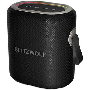 BlitzWolf Speaker - Draadloze Bluetooth Soundbar - Draagbare PC Speaker - TWS Stereo - Luidspreker - RGB Draadloze Bluetooth Speaker voor Buiten - 10W - Zwart