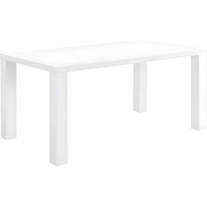 Eettafel MONICA - 6 zitplaatsen - Witgelakt mdf L 160 cm x H 75 cm x D 90 cm