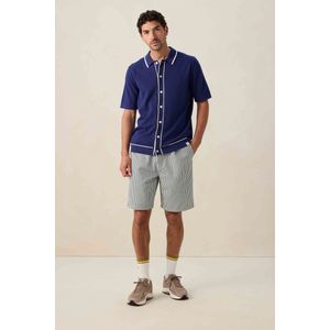 Sissy-Boy - Donkerblauw - Gebreide Polo - Korte Mouwen - Katoen