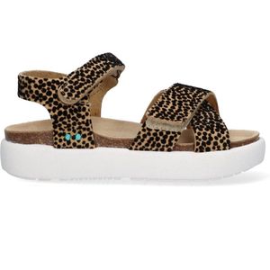 BunniesJR 225426-713 Meisjes Platte Sandalen - Cognac - Imitatieleer - Klittenband