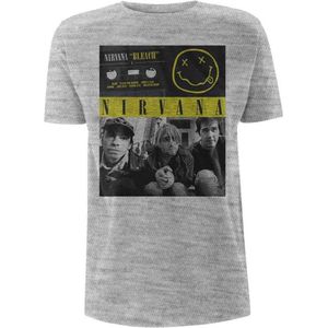 Nirvana - Bleach Cassettes Heren T-shirt - S - Grijs