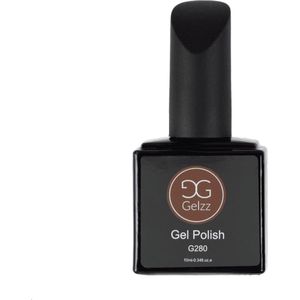 Gelzz gellak Cacao Crush G280 - Bruin - Dekkende kleur - 10ml - Vegan