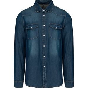 Kariban Heren denim overhemd lange mouwen K519 - Blue Jean - 3XL
