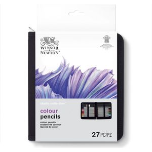 Winsor & Newton Studio Collection Etui 24 Kleurpotloden + 2 Grafietpotloden + Vinylgum