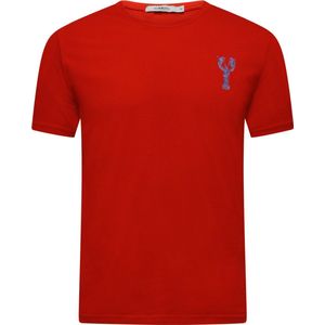 Hommard T-Shirt Rood met kleine Blauwe Paisley Lobster X-Large