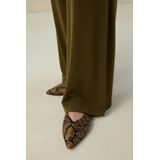 Sissy-Boy - Ballerina - Bruin - Slangenprint - Leer