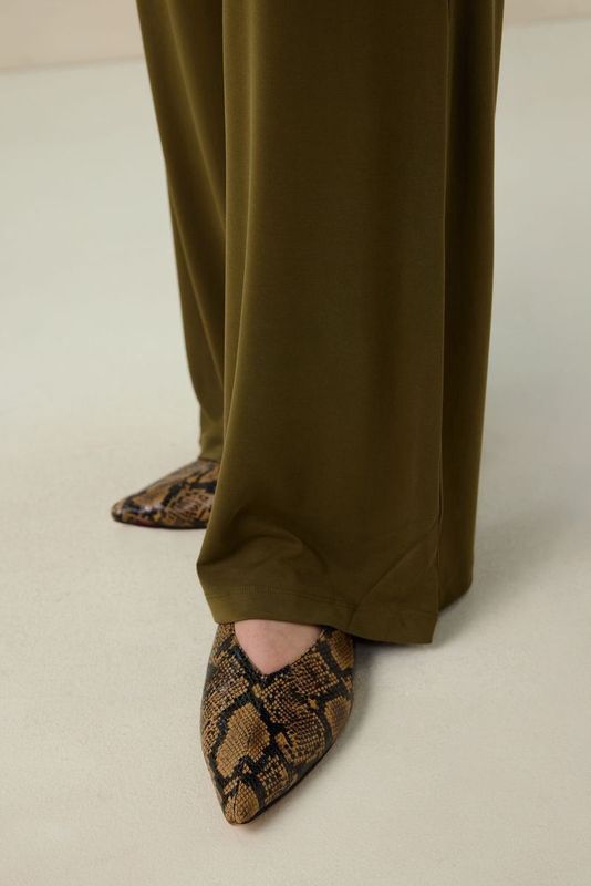 Sissy-Boy - Ballerina - Bruin - Slangenprint - Leer