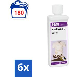 HG - Wasruimte - Vlekweg 7 - Vlekkenverwijderaar - Tegen Roest - 50 ml - Voordeelverpakking - 6 stuks