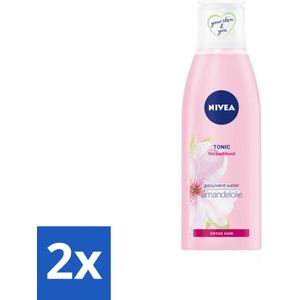 2 x NIVEA - Gezichtstonic - Essentials Verzachtende Tonic - Voor droge & gevoelige huid - Met Amandelolie & Hydramine - 200 ml - Gezichtswater - Toner - Droge Huid - Gevoelige Huid - NIVEA Essentials